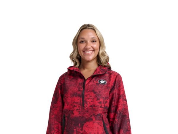 Lusso Wendy Fashion H2O Collegiate Half-Zip Windbreaker Pullover - University of Georgia