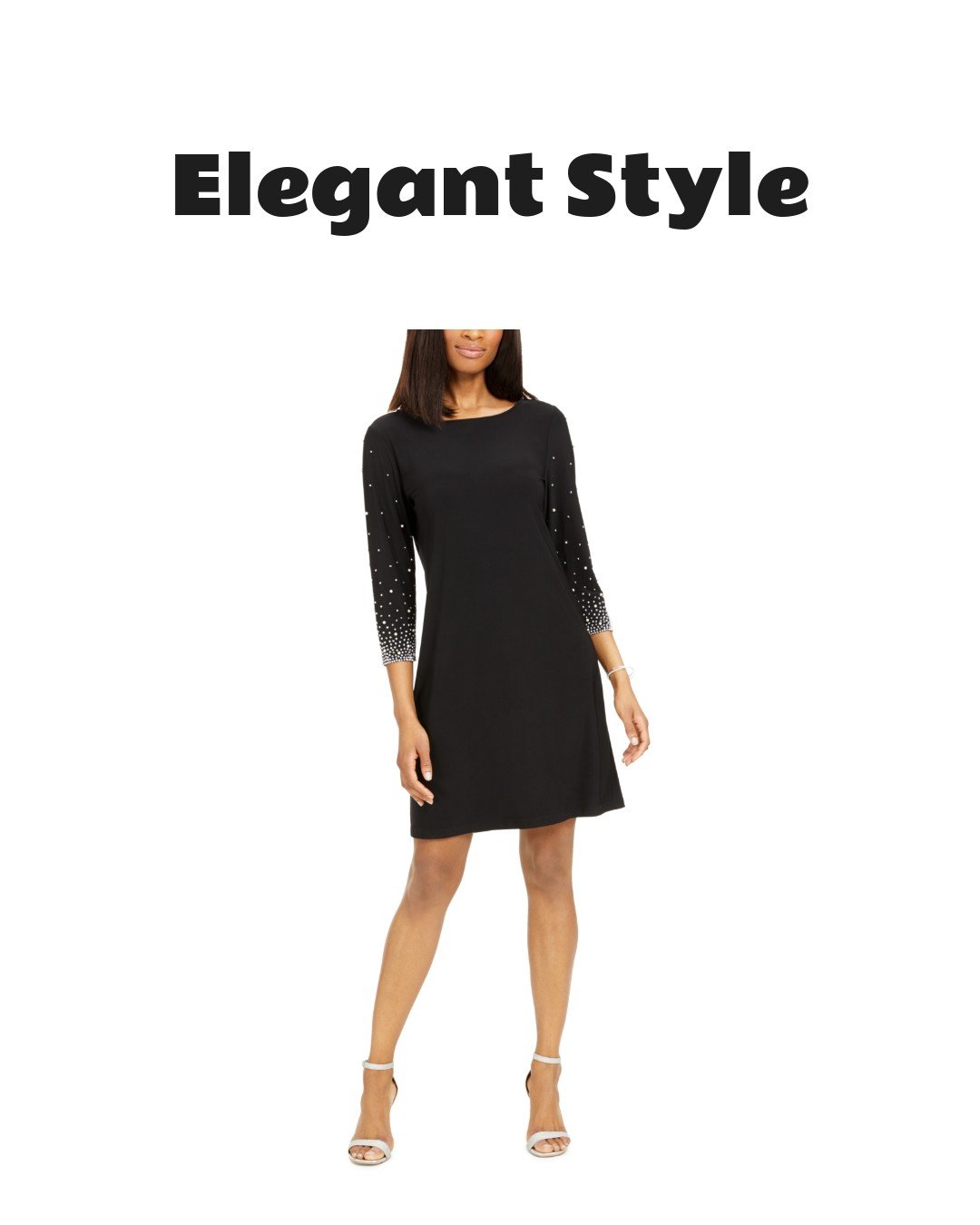 MSK Embellished-Sleeve Sheath Dress