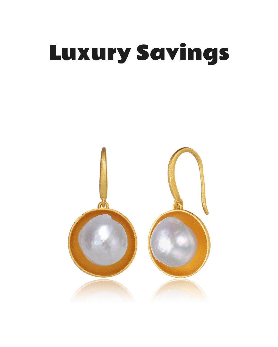 Sterling Silver Gold Plated Freshwater Pearl Hook Earrings