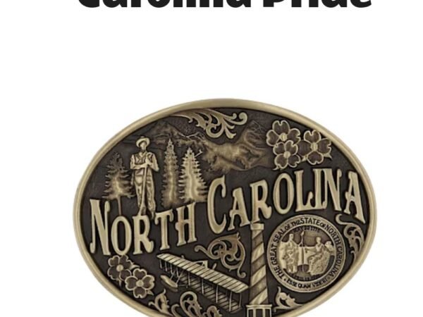 Montana Silversmiths North Carolina Heritage Attitude Belt Buckle