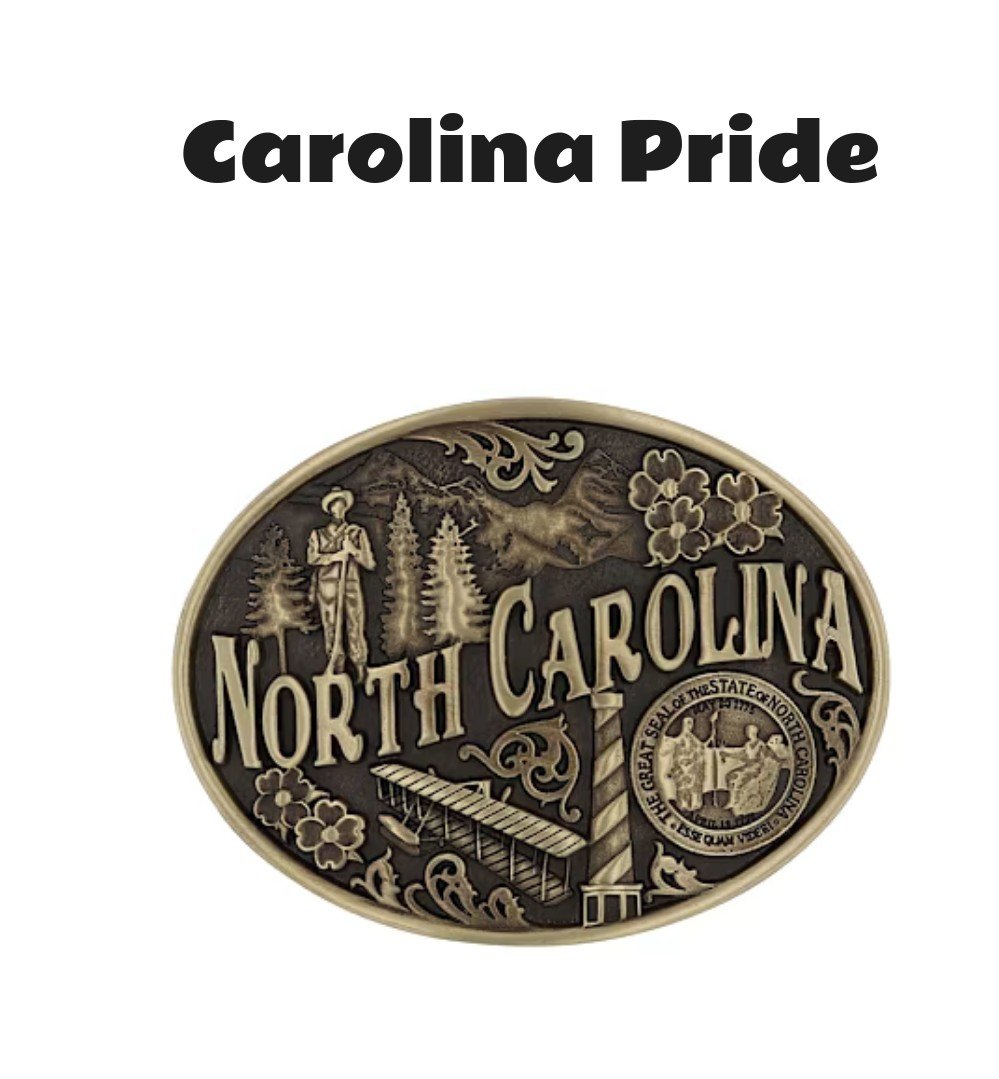 Montana Silversmiths North Carolina Heritage Attitude Belt Buckle