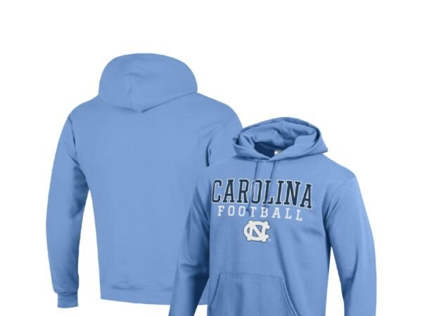 Men's Champion North Carolina Tar Heels Football Stack Pullover Hoodie