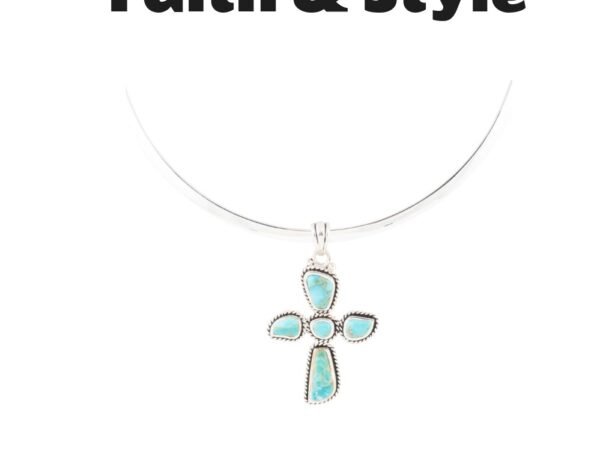 Cross Pendant and Sterling Silver Necklace