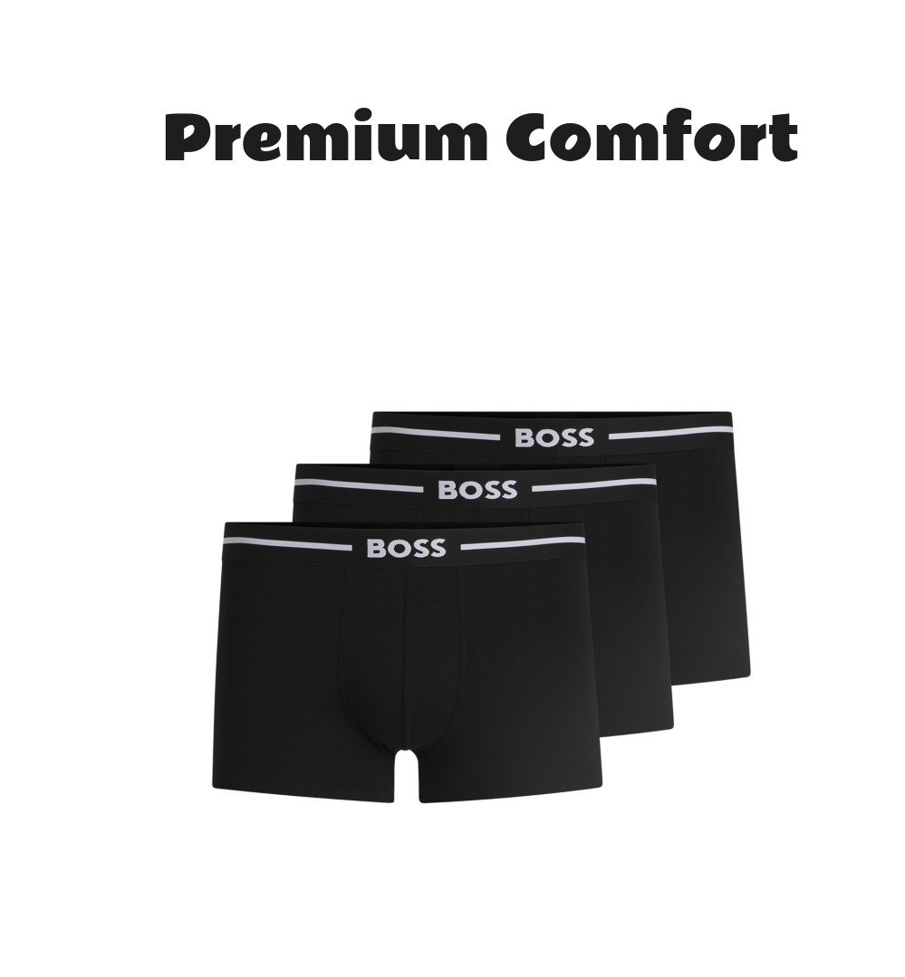 Hugo Boss Men's 3-Pack Bold Logo Trunks