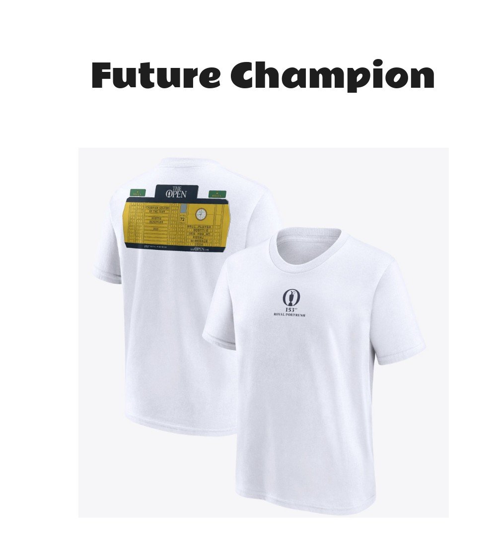 The Open Scottie Scheffler Champion Golfer Graphic T-Shirt - Kids