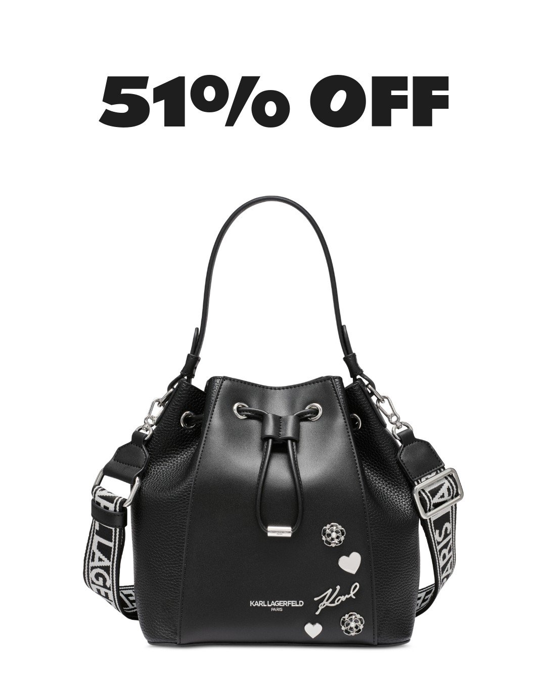 Karl Lagerfeld Paris Adele Bucket Bag