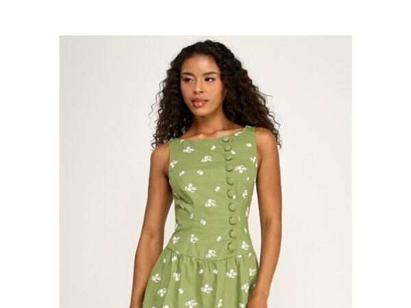 Seni & Cade Juniors' Embroidered Boat Neck Dress