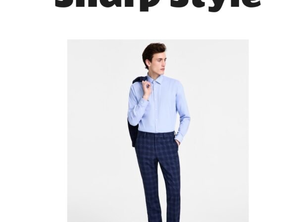Hugo Boss Modern-Fit Plaid Suit Pants
