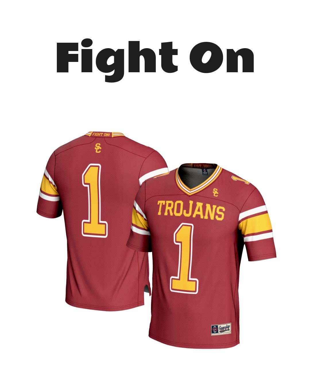 USC Trojans GameDay Greats Football Jersey Cardinal