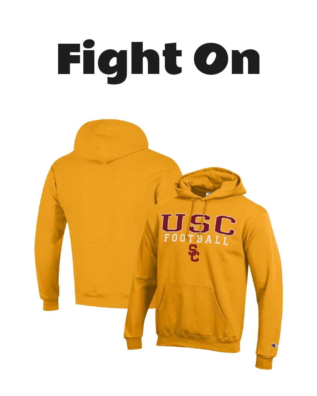 Champion USC Trojans Football Stack Pullover Hoodie