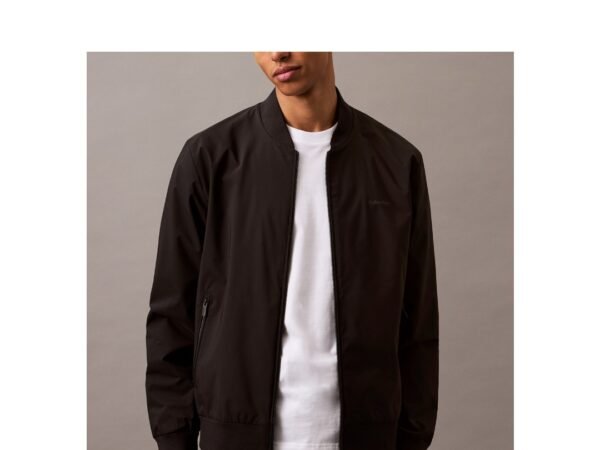 Calvin Klein Men's Logo-Print Matte Bomber Jacket