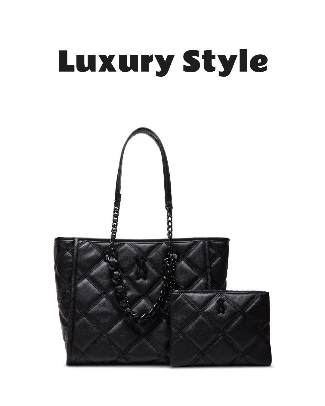 Steve Madden Katt Quilted Tote with Pouch