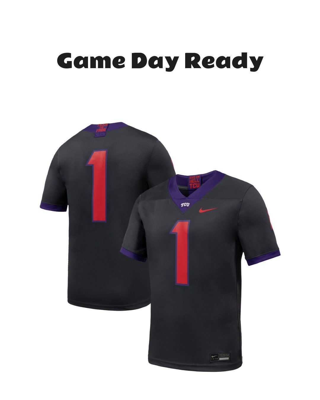 Nike TCU Horned Frogs Alternate Game Football Jersey