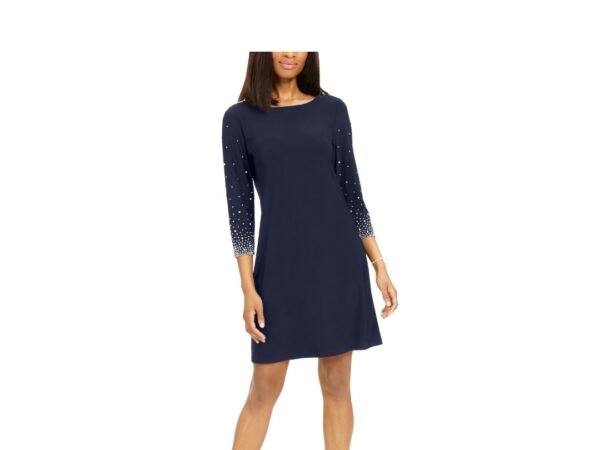 MSK Embellished-Sleeve Sheath Dress