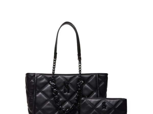 Steve Madden Katt Faux Leather Quilted Tote with Pouch