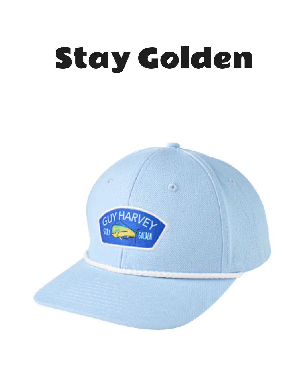 Guy Harvey Mahi Mahi Patch Rope Cap