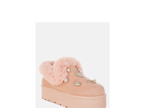London Rag Zeta Charm Detail Slip On Snow Boots