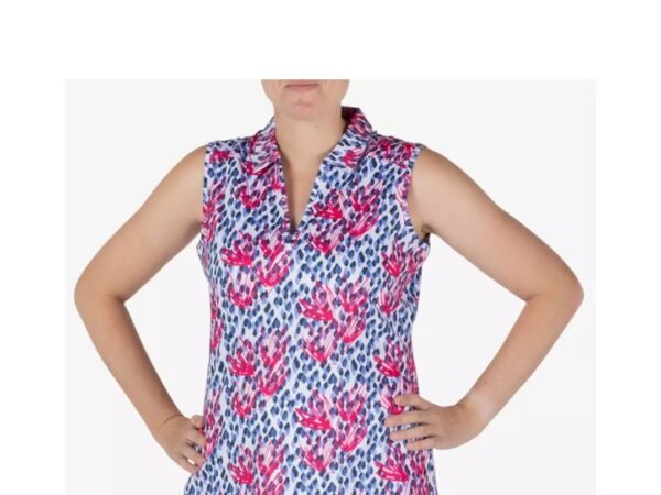 Pebble Beach Bloom Sleeveless Polo Shirt