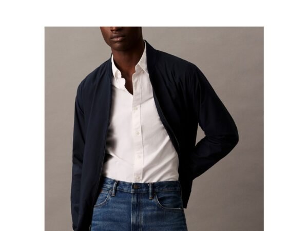 Calvin Klein Men's Logo-Print Matte Bomber Jacket