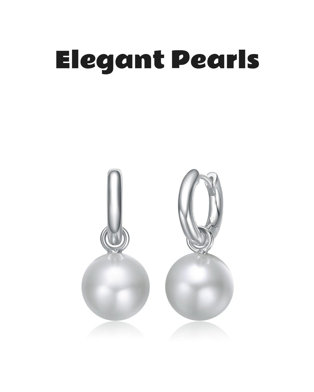 Rachel Glauber Round Colored Pearl Drop Hoop Earrings