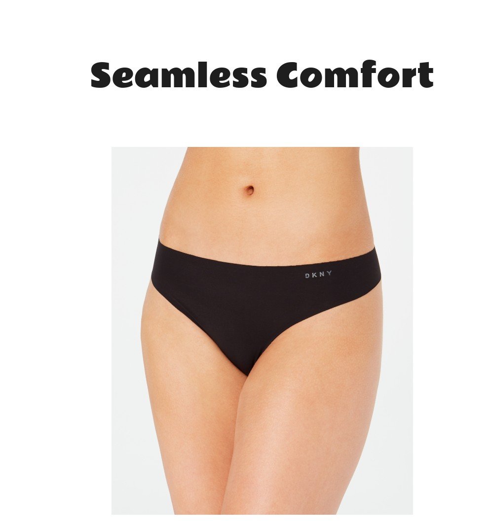 DKNY Litewear Cut Anywear Logo Thong Underwear