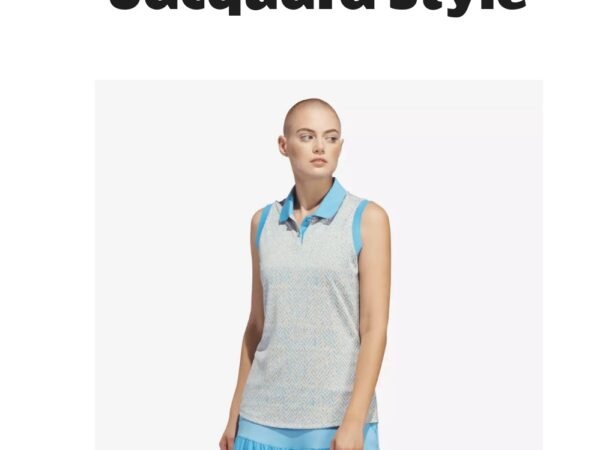 adidas Ultimate365 Jacquard Sleeveless Polo Shirt