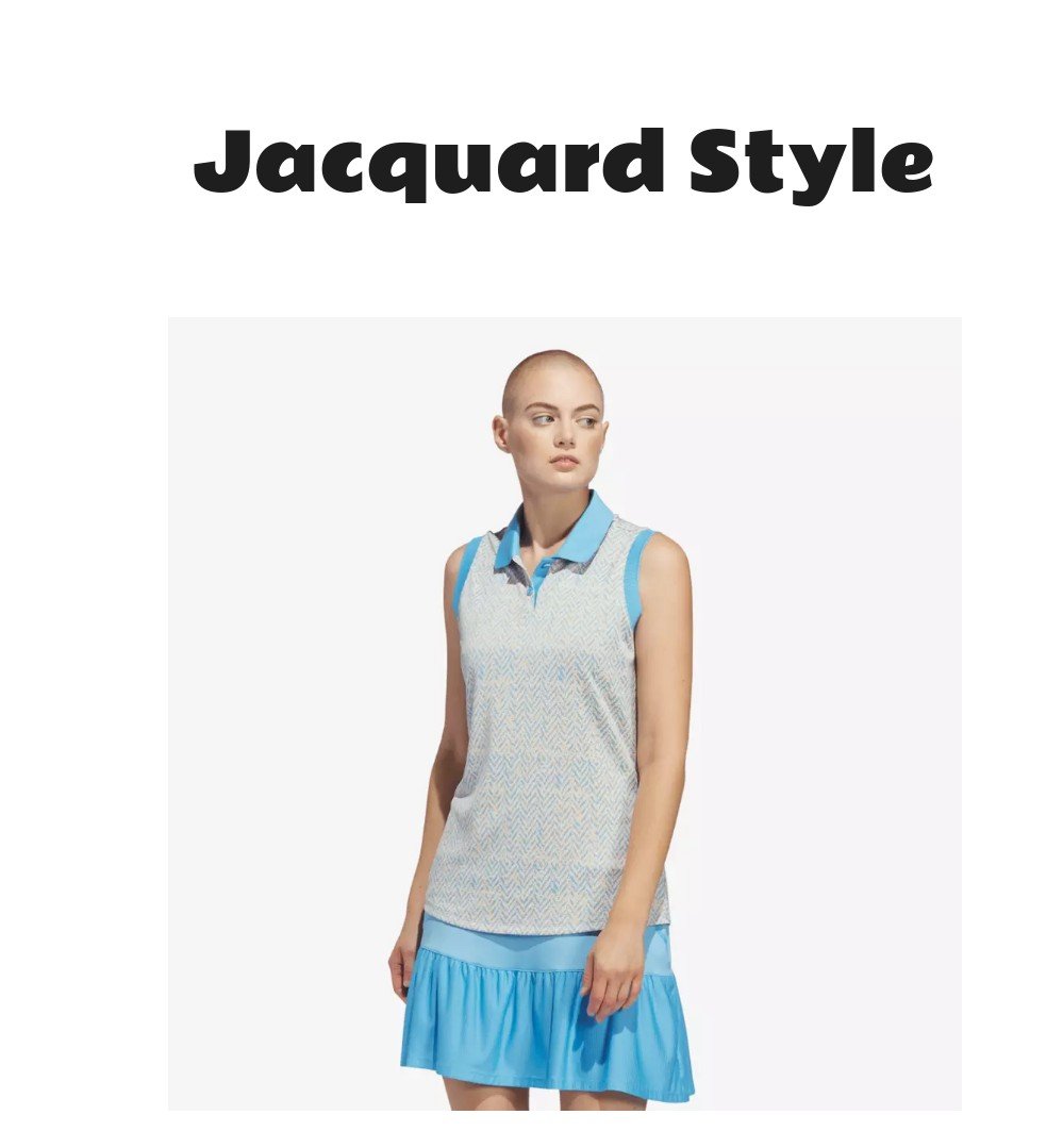 adidas Ultimate365 Jacquard Sleeveless Polo Shirt