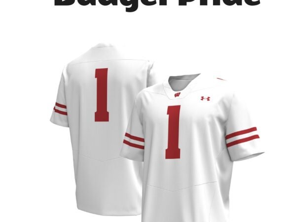 Men's Under Armour Wisconsin Badgers White Replica Football Jersey