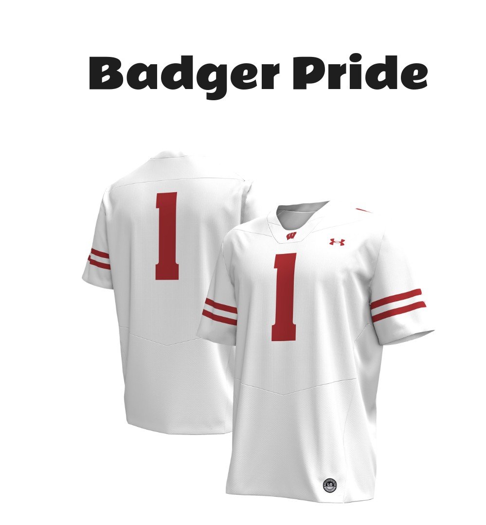 Men's Under Armour Wisconsin Badgers White Replica Football Jersey
