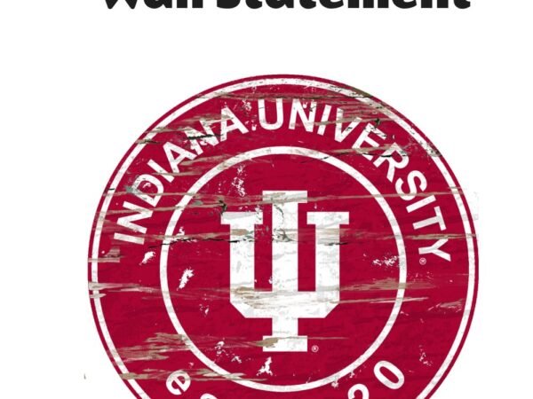 Indiana Hoosiers Distressed Round Sign