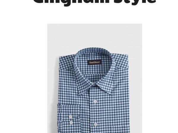 Gingham Check Twill Sport Shirt