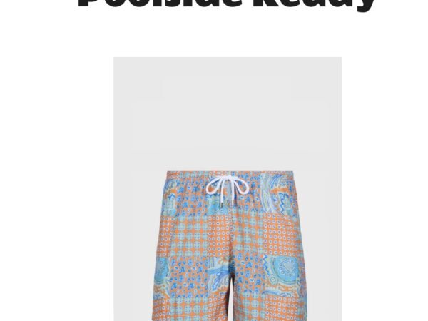 Patchwork Print Swim Trunk