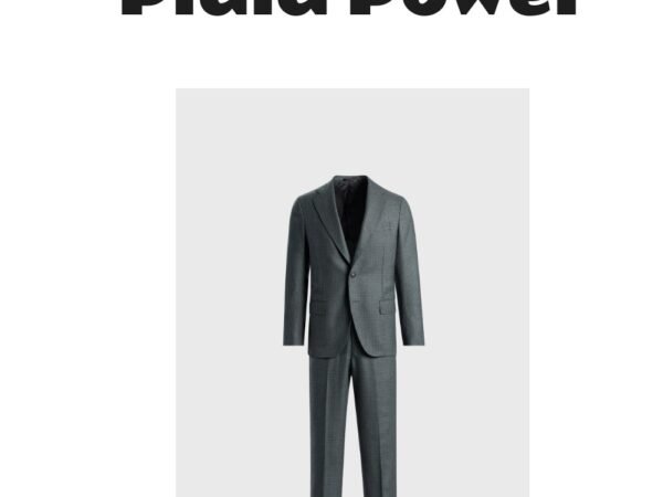 Sage Tonal Plaid Flannel Suit