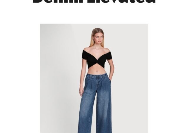 Avec Les Filles Women's Side Stripe Denim Mid Rise Pants