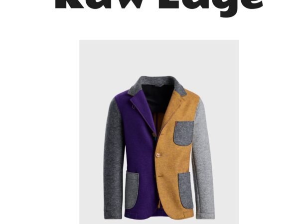 Colorblock Raw Edge Jacket