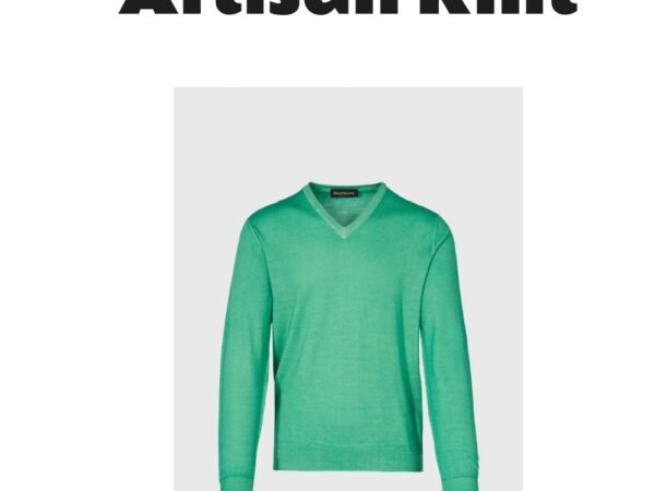 Merino Wool Watercolor V-Neck Sweater