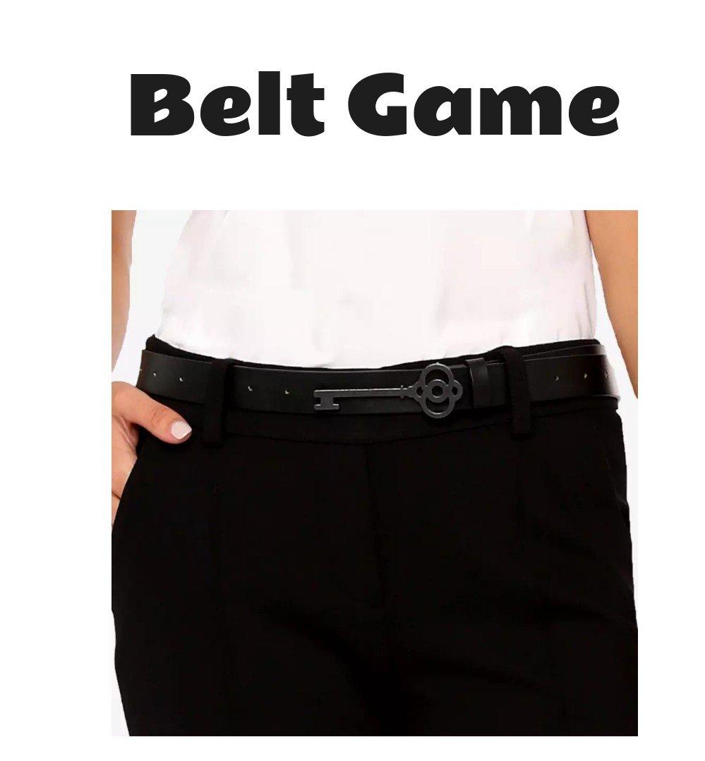 Belyn Key Keystone Leather Belt Black