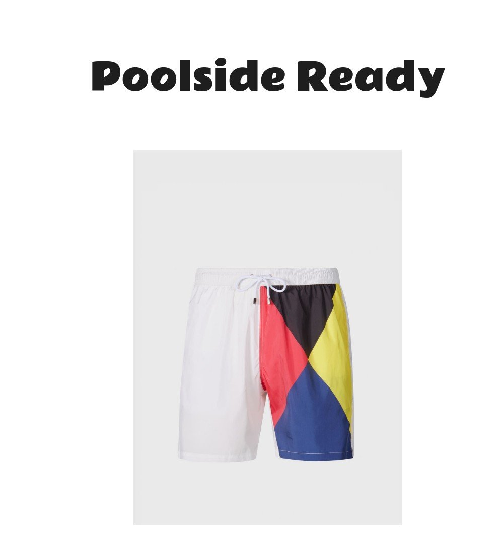 Printed Flag Swim Shorts