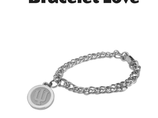 Indiana Hoosiers Silver Charm Bracelet