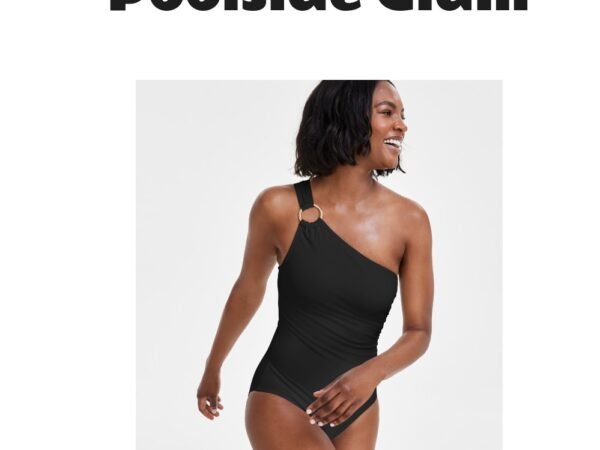Michael Michael Kors Embellished One-Shoulder Underwire One-Piece Swimsuit