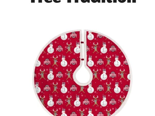 Ohio State Buckeyes Reindeer Tree Skirt