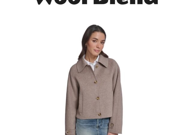 Levi's Women's Wool-Blend Shacket Cropped Button-Front Jacket