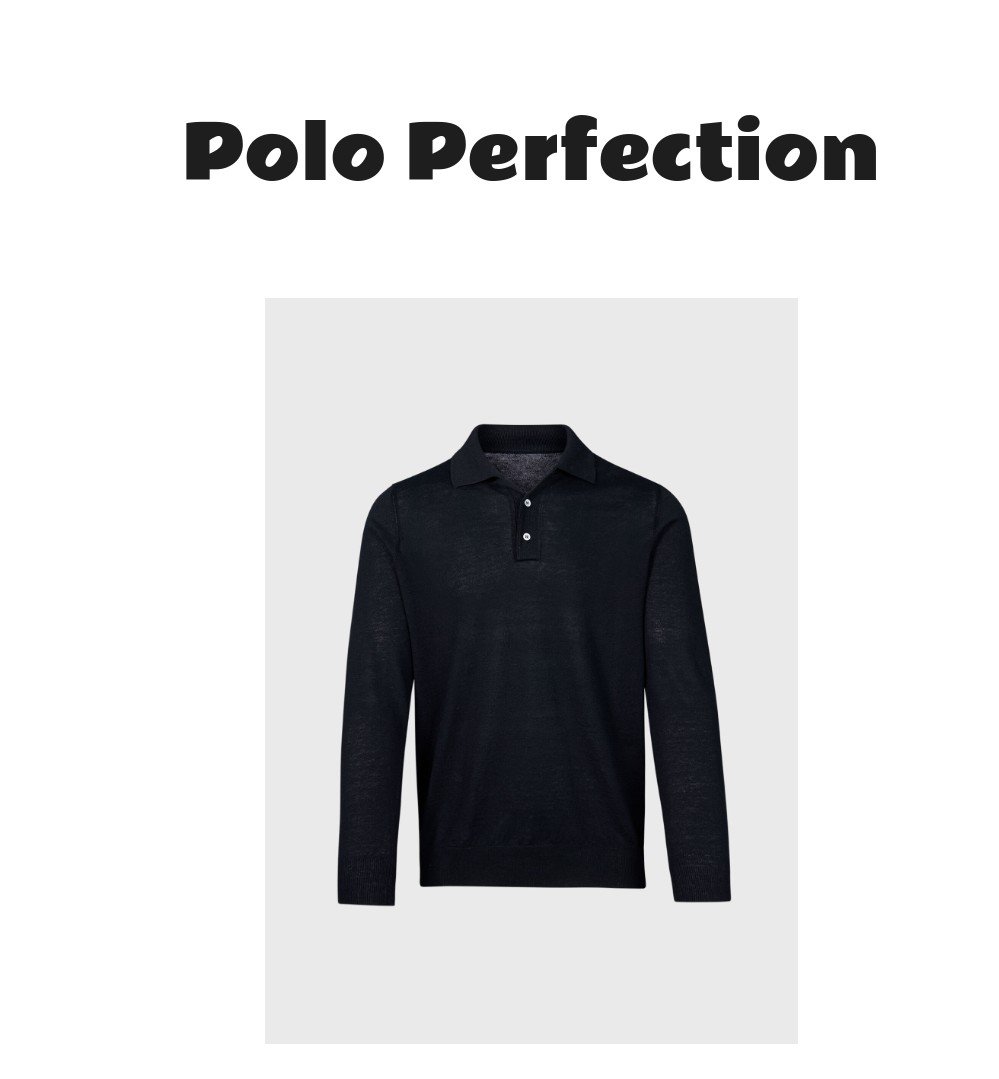 Linen & Cotton Long Sleeve Polo