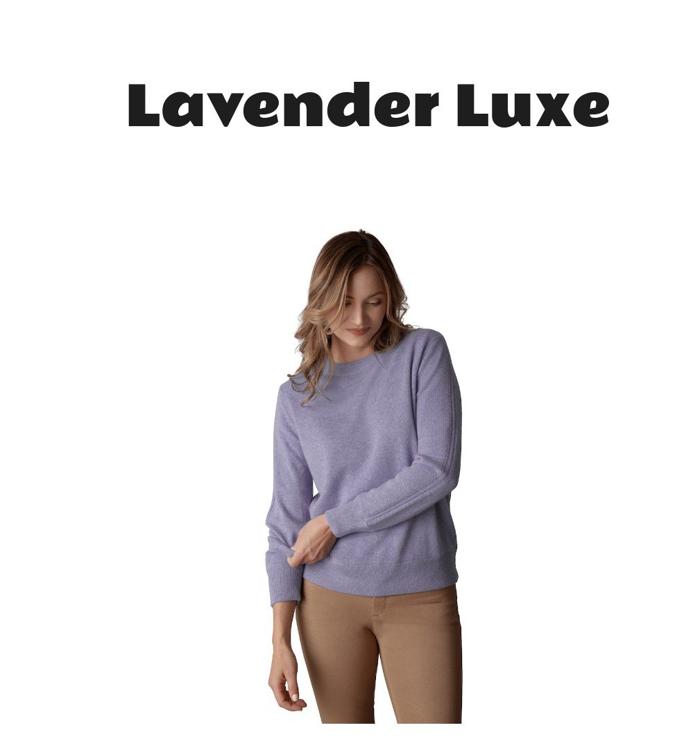 LuxLined Women's Itch-Free Cashmere Crewneck Sweater