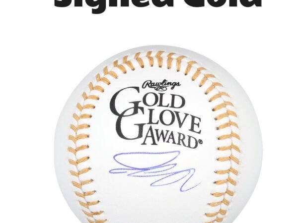 Pete Crow-Armstrong Chicago Cubs Autographed Gold Glove Logo Baseball