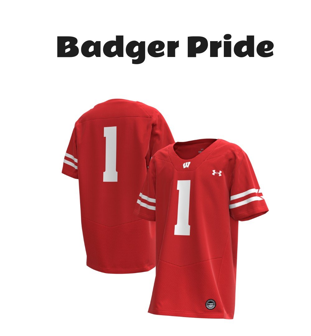 Youth Under Armour Wisconsin Badgers Replica Football Jersey