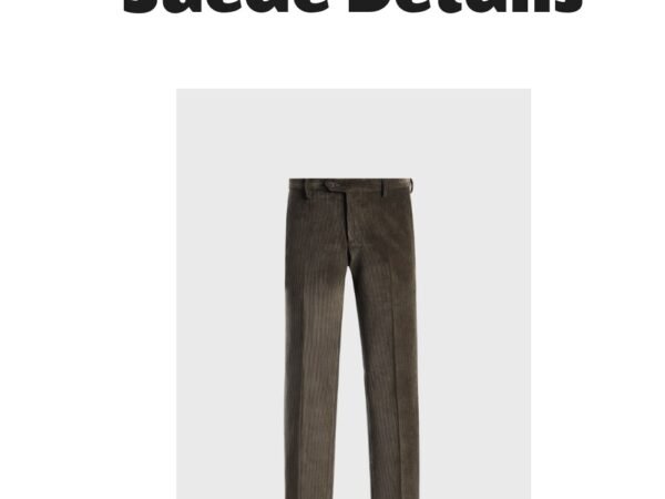 Suede Trimmed Corduroy Trouser