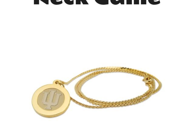 Indiana Hoosiers Gold Pendant Necklace