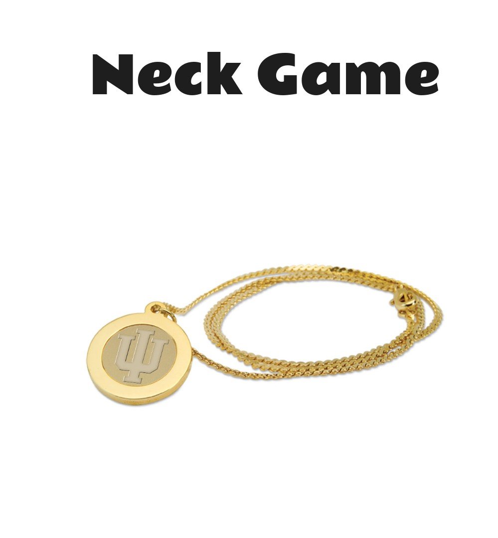 Indiana Hoosiers Gold Pendant Necklace