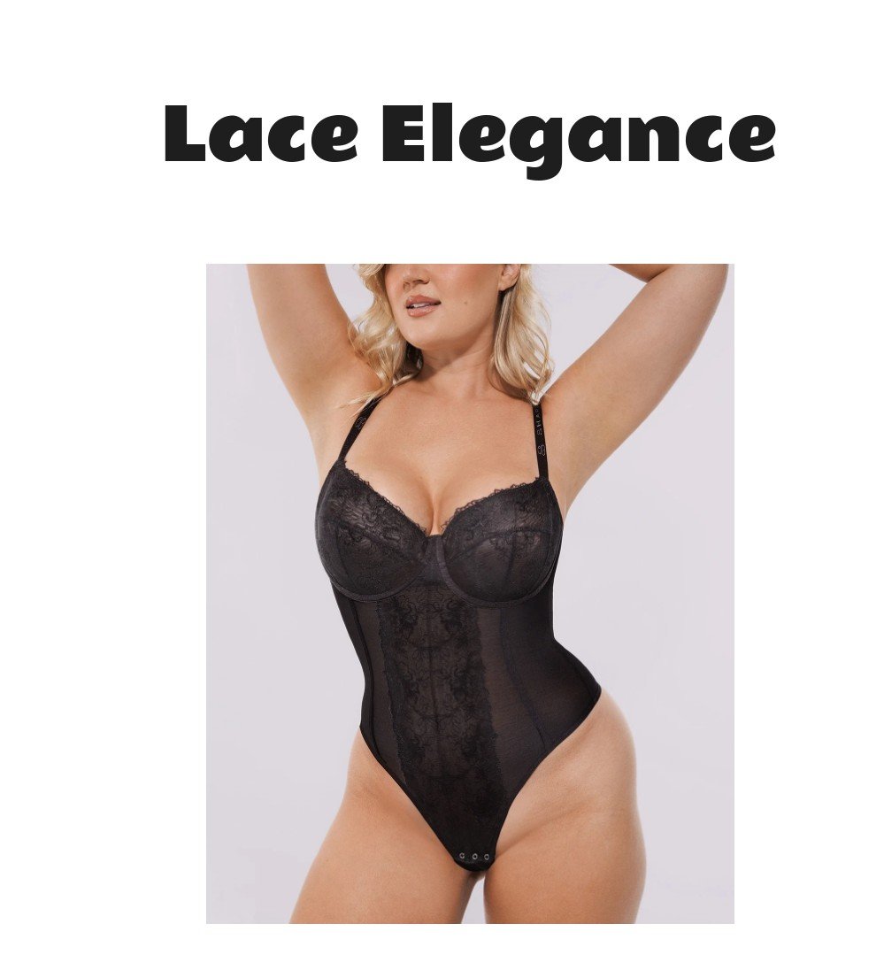 Lace Glamour AirSlim Cupped Thong Bodysuit